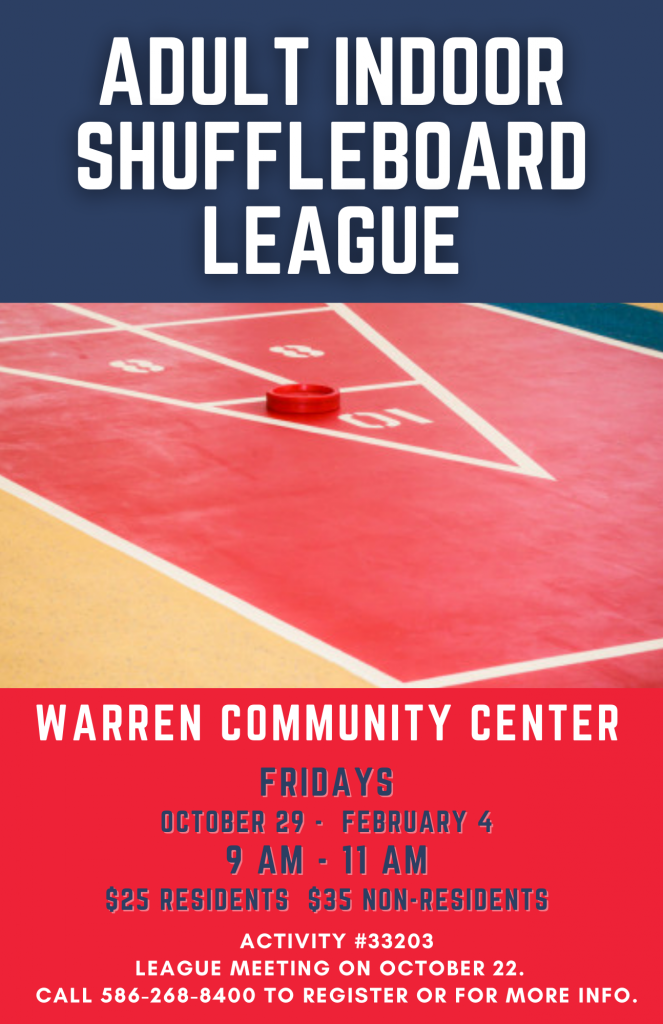 Adult Shuffleboard League City of Warren