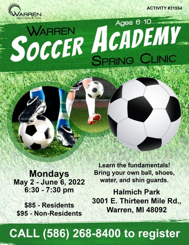 Warren Soccer Academy Spring Clinic City of Warren