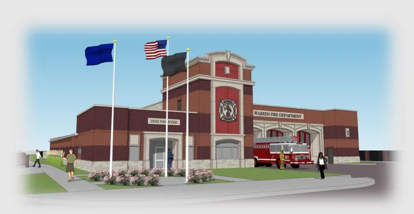Warren Fire Station No. 1 Illustration