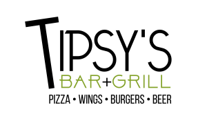 Tipsy's Bar and Grill Logo Pizza Wings Burgers Beer