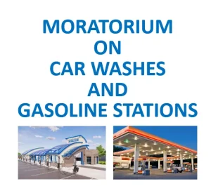 MORATORIUM ON CAR WASHES AND GASOLINE STATIONS